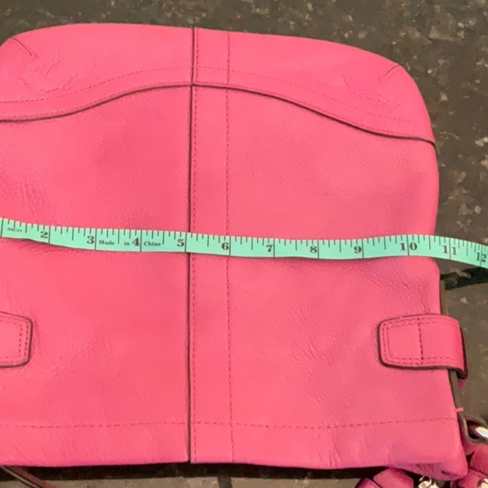 EUC *Coach* Fuscia Magenta BARBIE Pink Leather Handbag - Picture 11 of 12